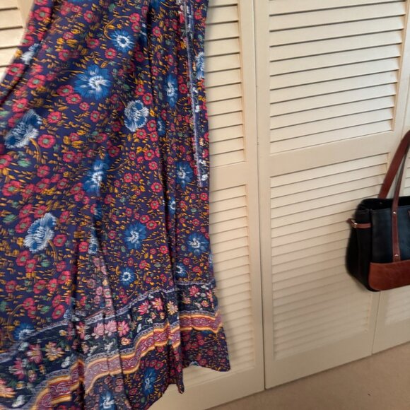 Blue Floral V-Neck Sundress - Picture 2 of 3